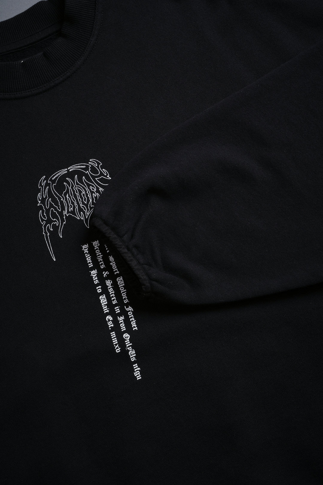 Wolves Hesh She S. Hall Crewneck in Black