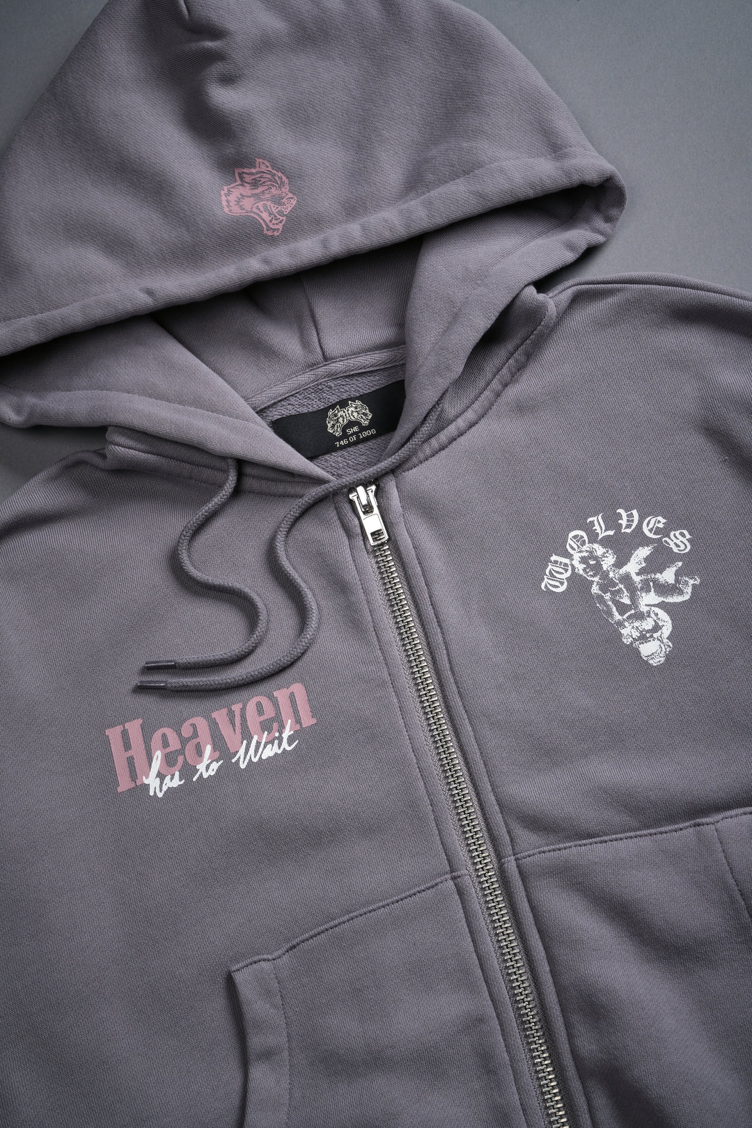 Guardian Cherub "Chambers" (Cropped) Zip Hoodie in Dove Gray