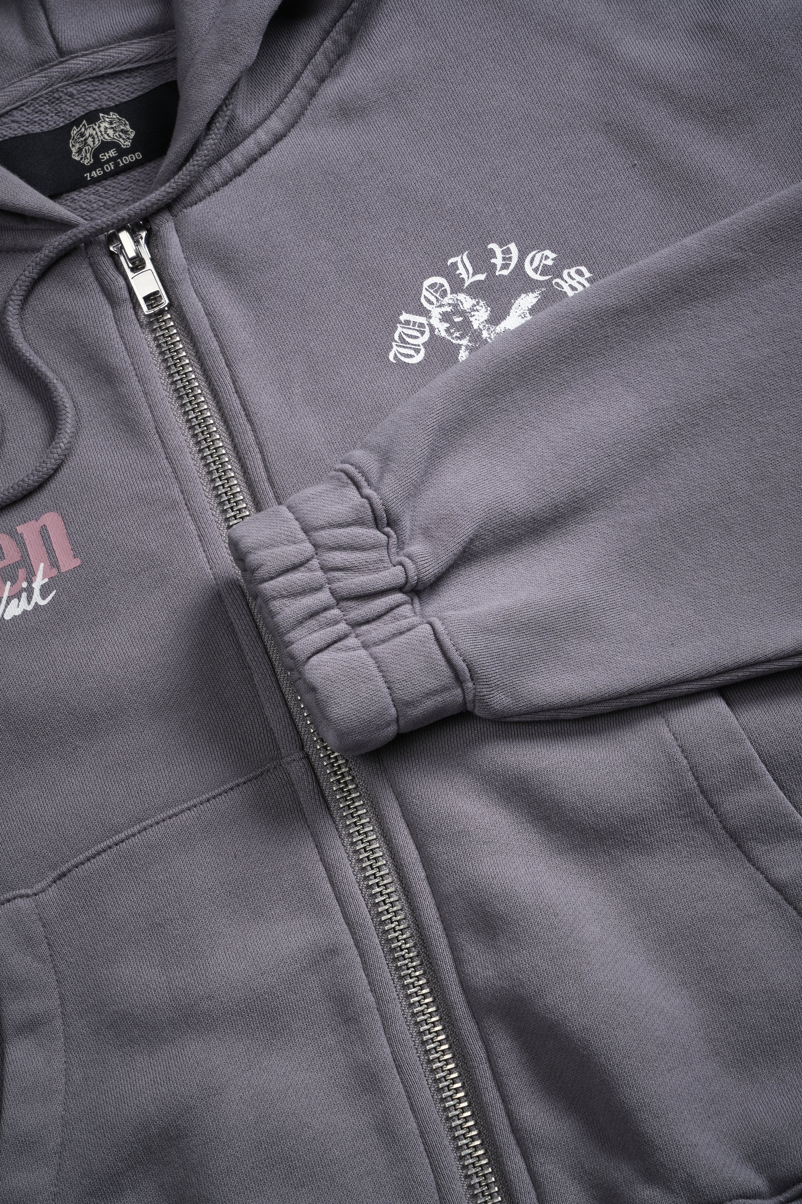 Guardian Cherub "Chambers" (Cropped) Zip Hoodie in Dove Gray