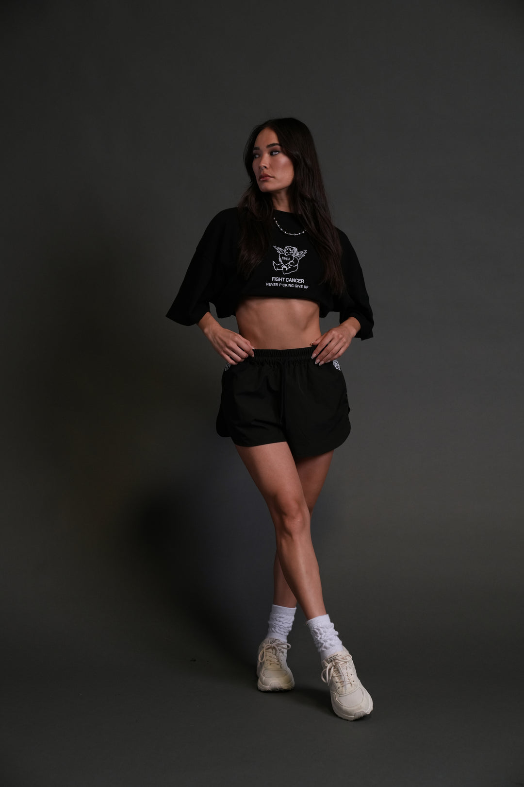 Never F*cking Give Up "Premium" Oversized Tee in Black