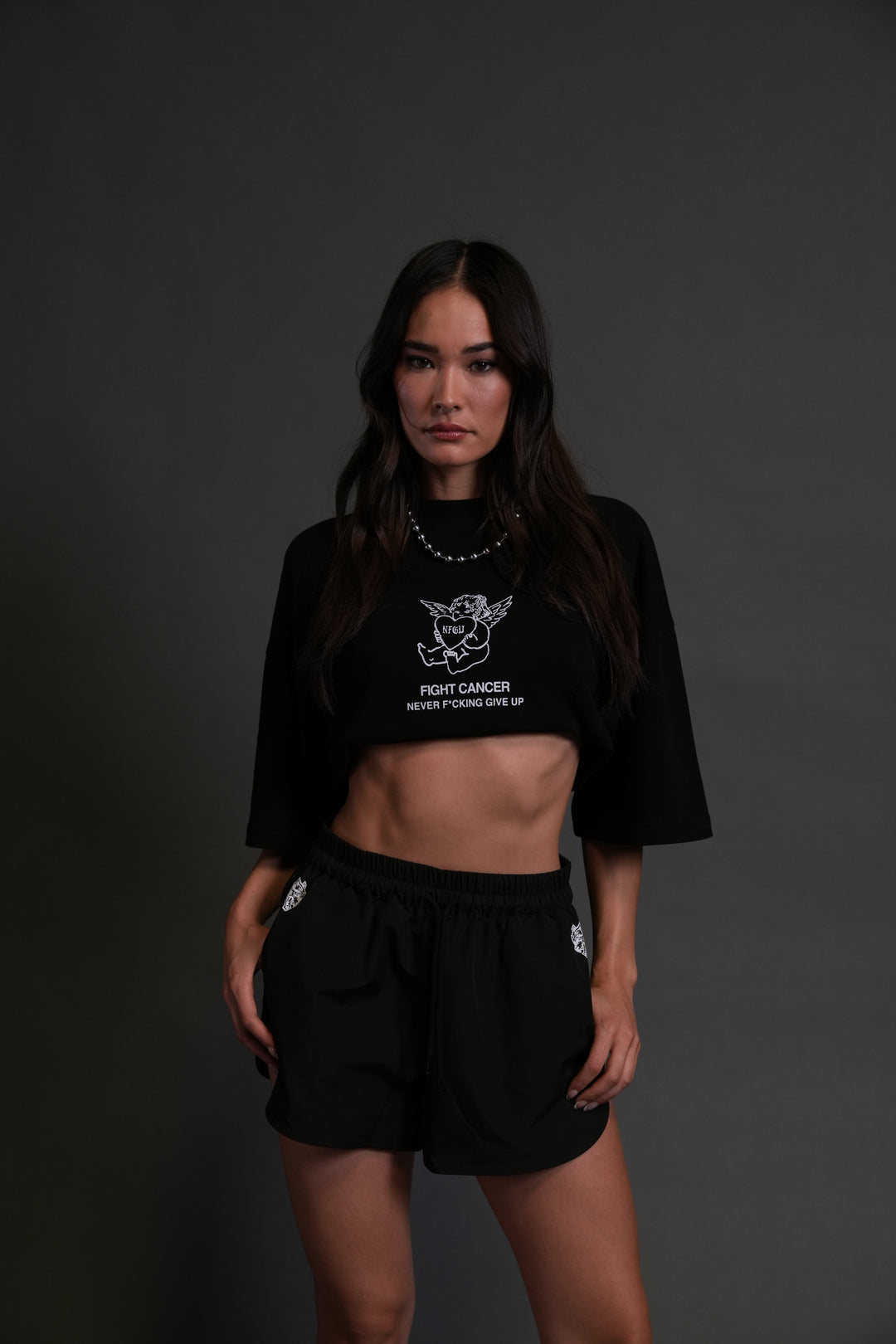 Never F*cking Give Up "Premium" Oversized Tee in Black