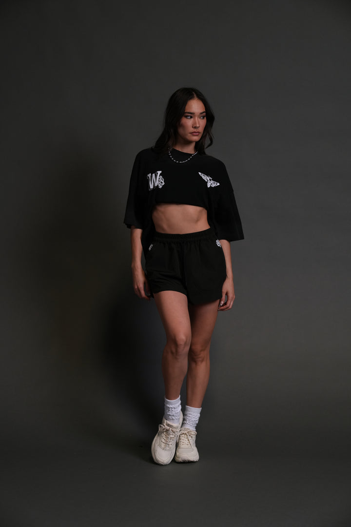 Fight Cancer 2025 "Premium" Oversized Tee in Black Drift Wash