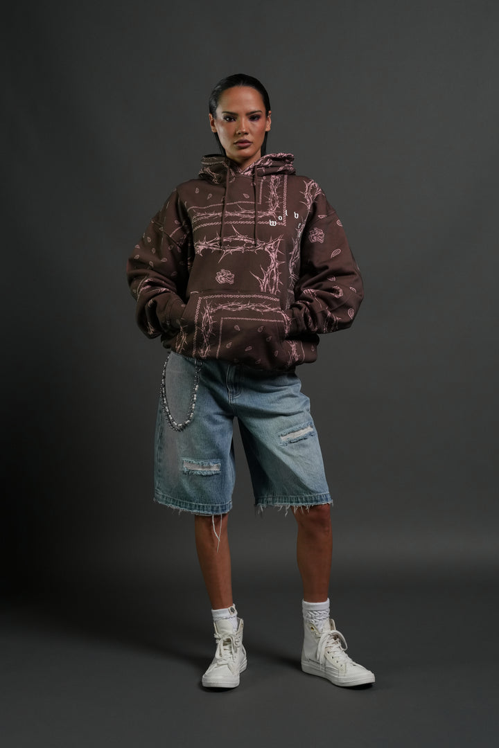 Wolves Pyramid "Bishop" Hoodie in Desert Dust Thorn Paisley