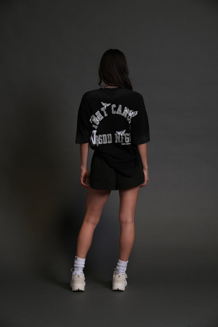 Fight Cancer 2025 "Premium" Oversized Tee in Black Drift Wash