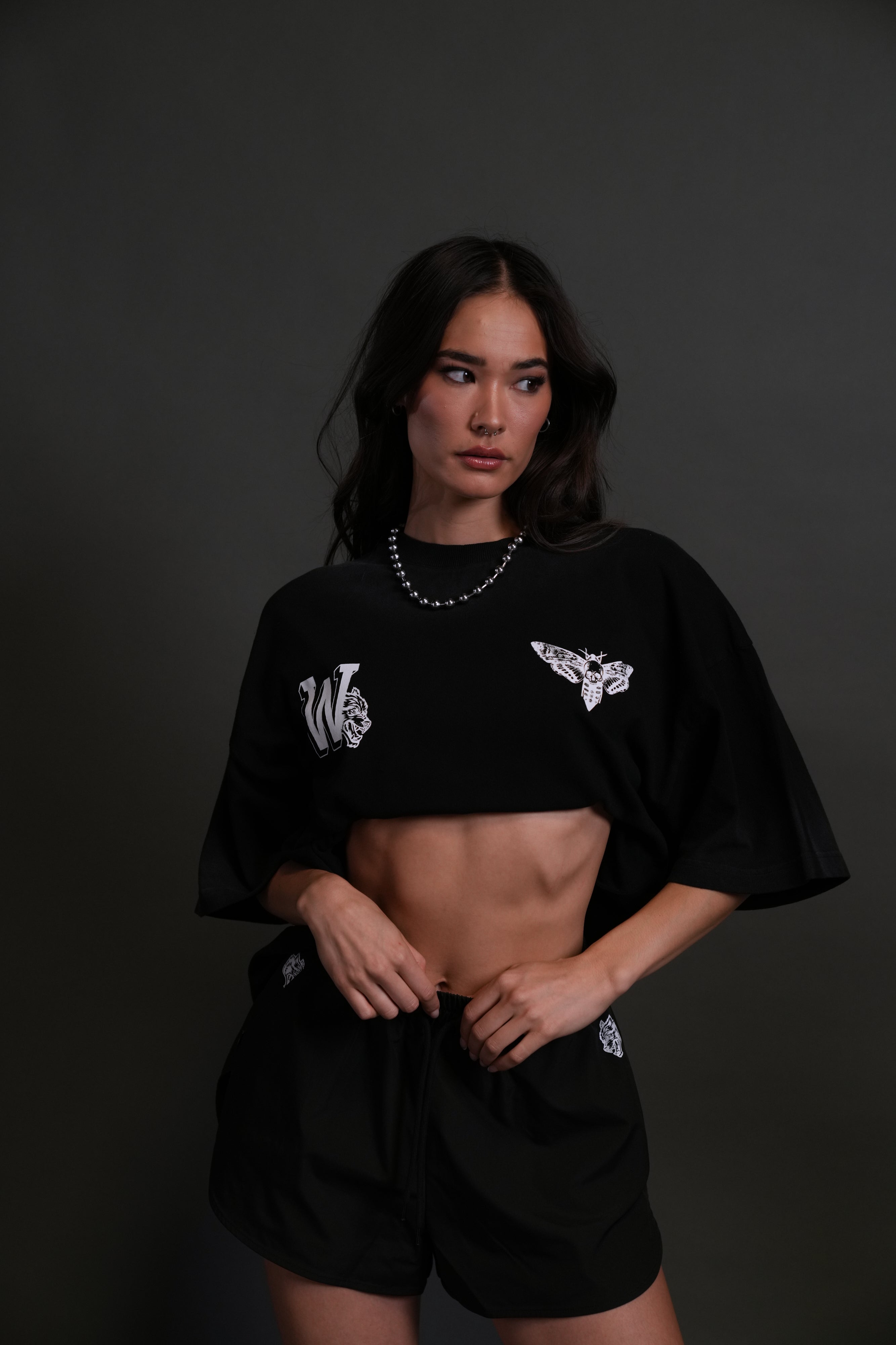 Fight Cancer 2025 "Premium" Oversized Tee in Black Drift Wash