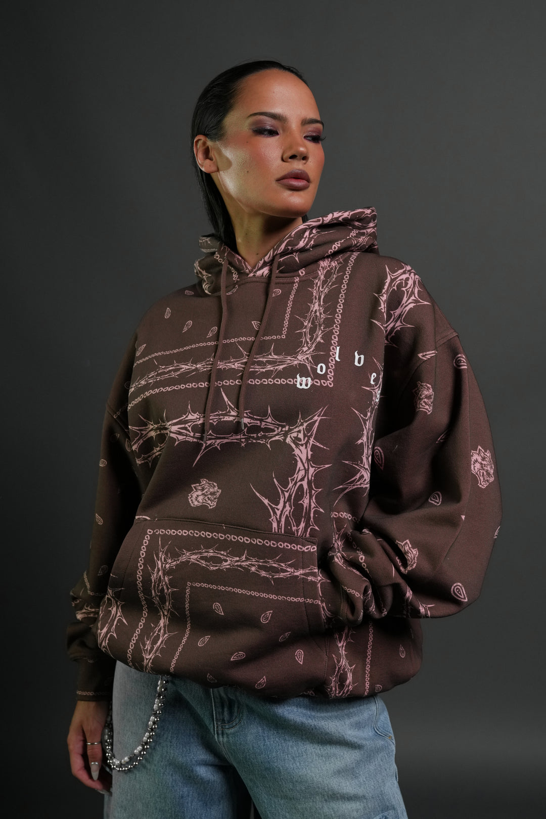 Wolves Pyramid "Bishop" Hoodie in Desert Dust Thorn Paisley