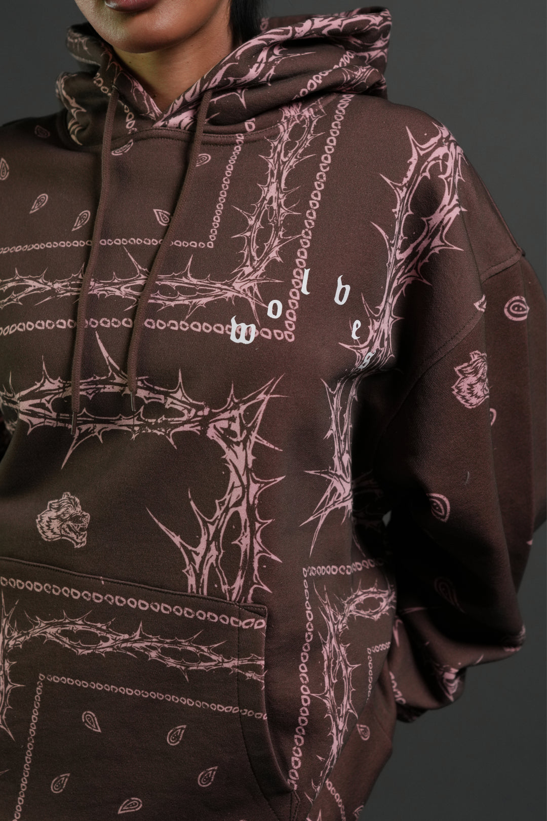 Wolves Pyramid "Bishop" Hoodie in Desert Dust Thorn Paisley