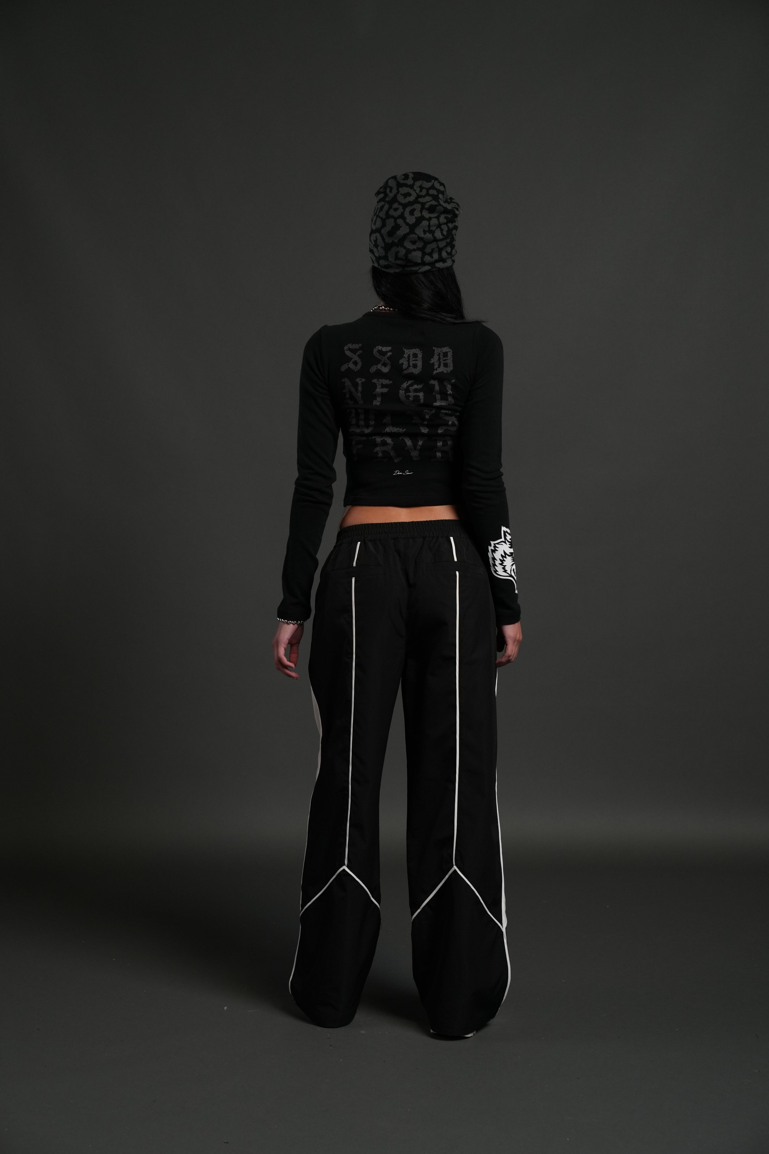 Stone Code L/S "Baby" Tee in Black