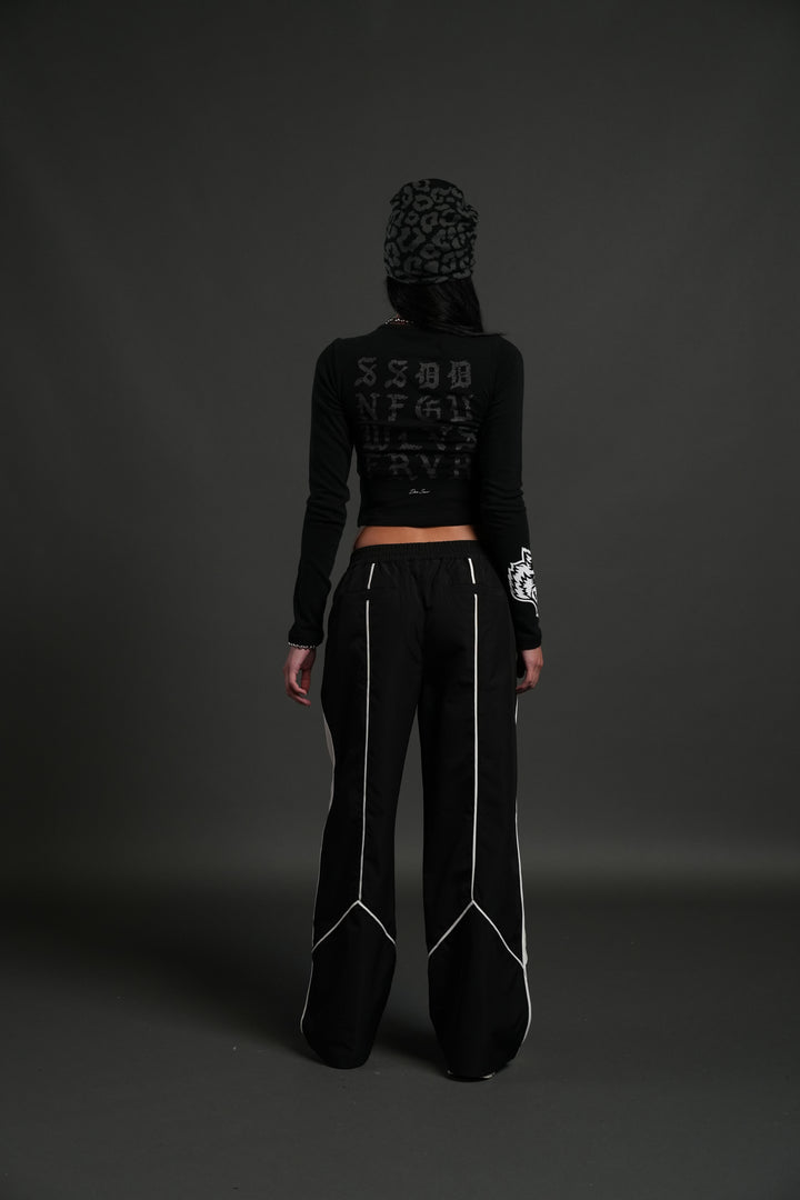 Stone Code L/S "Baby" Tee in Black