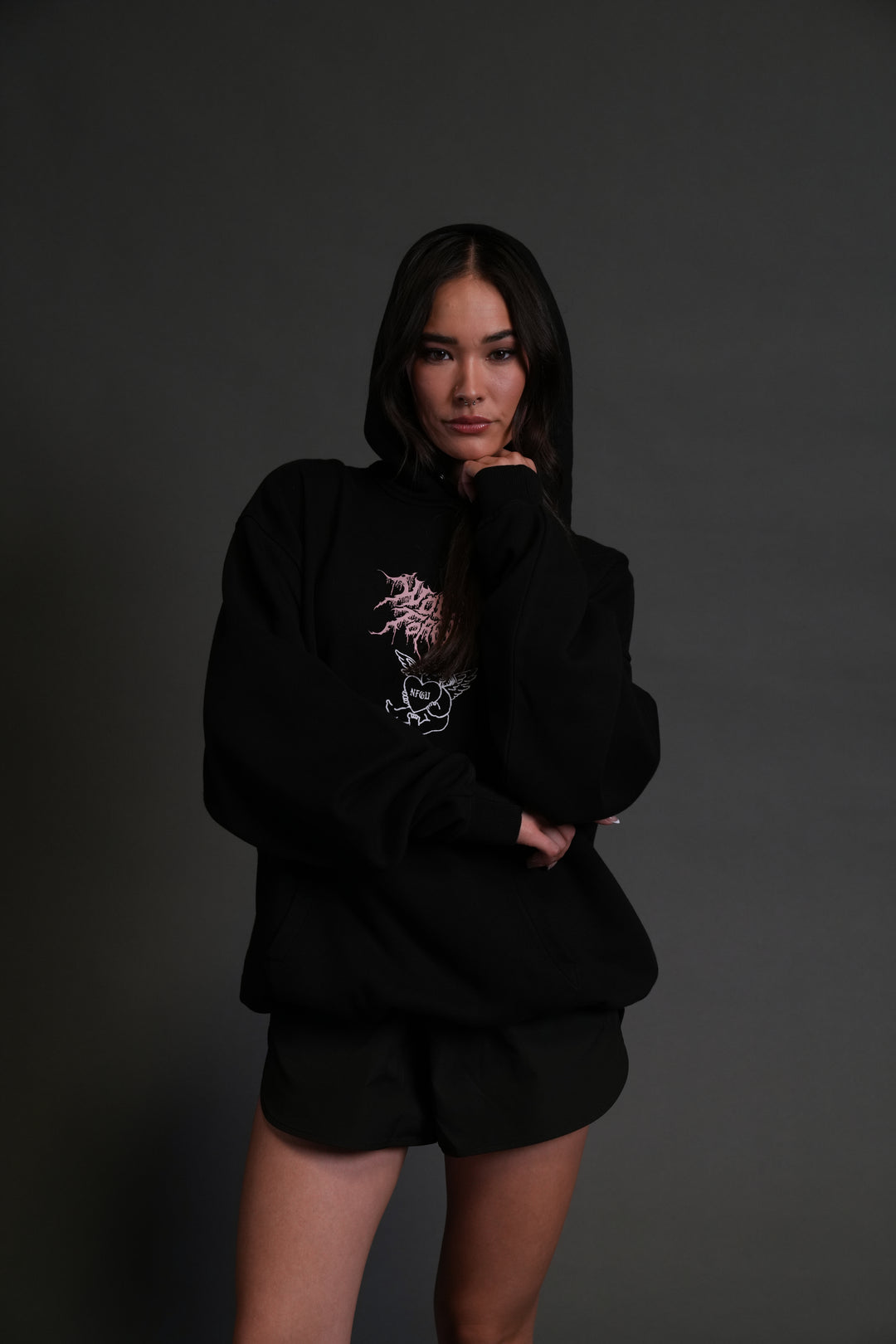 Cherub Core "Pierce" Hoodie in Black