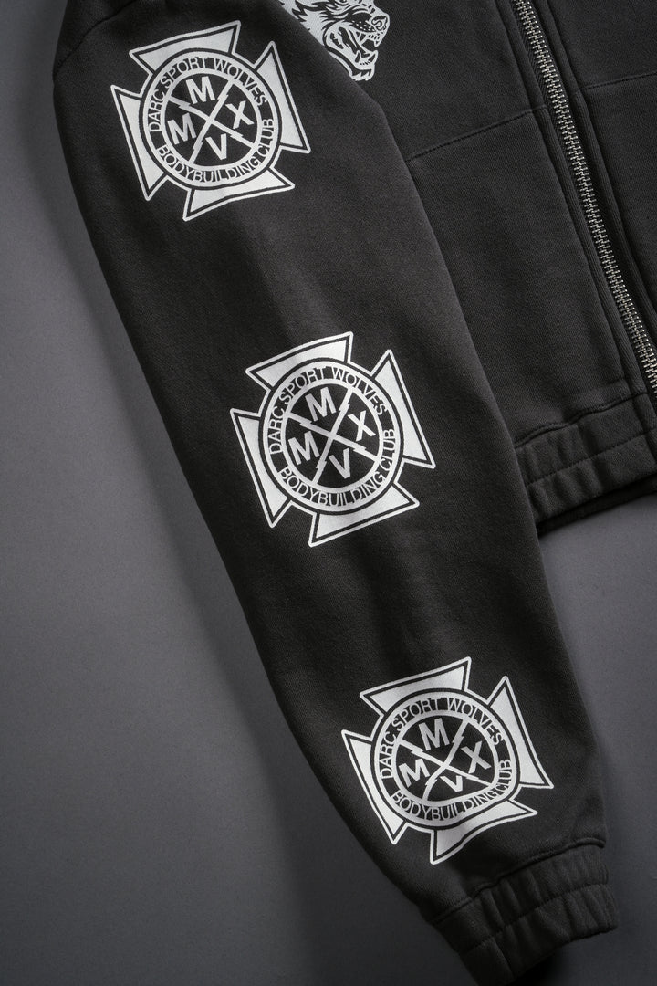 The Power Of The Dark Side Padme "Chambers" (Cropped) Zip Hoodie in Wolf Gray