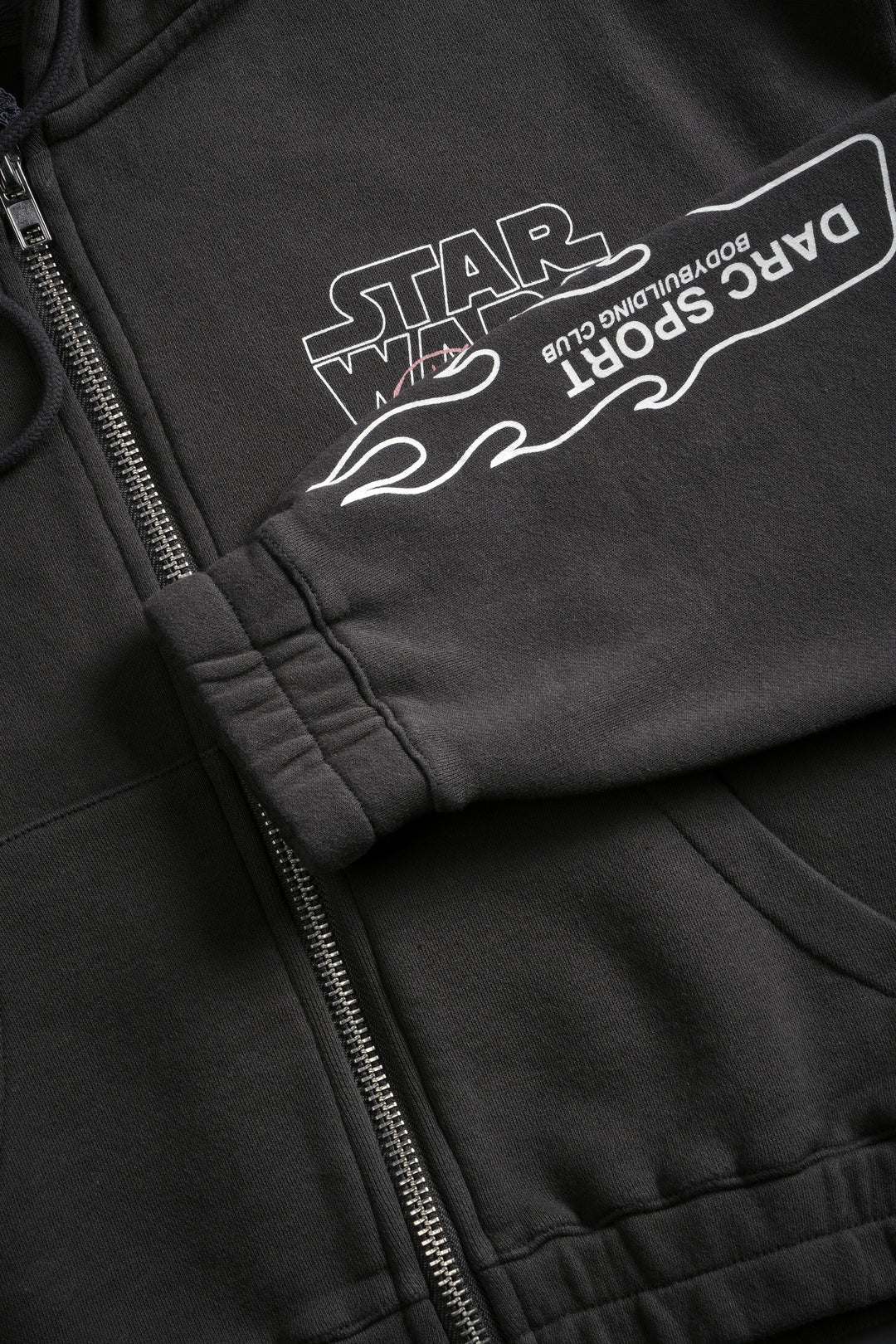 The Power Of The Dark Side Padme "Chambers" (Cropped) Zip Hoodie in Wolf Gray