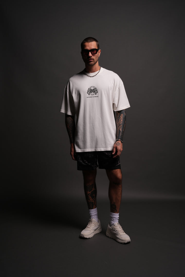 Alpha Wolf "Premium" Oversized Tee in Cream
