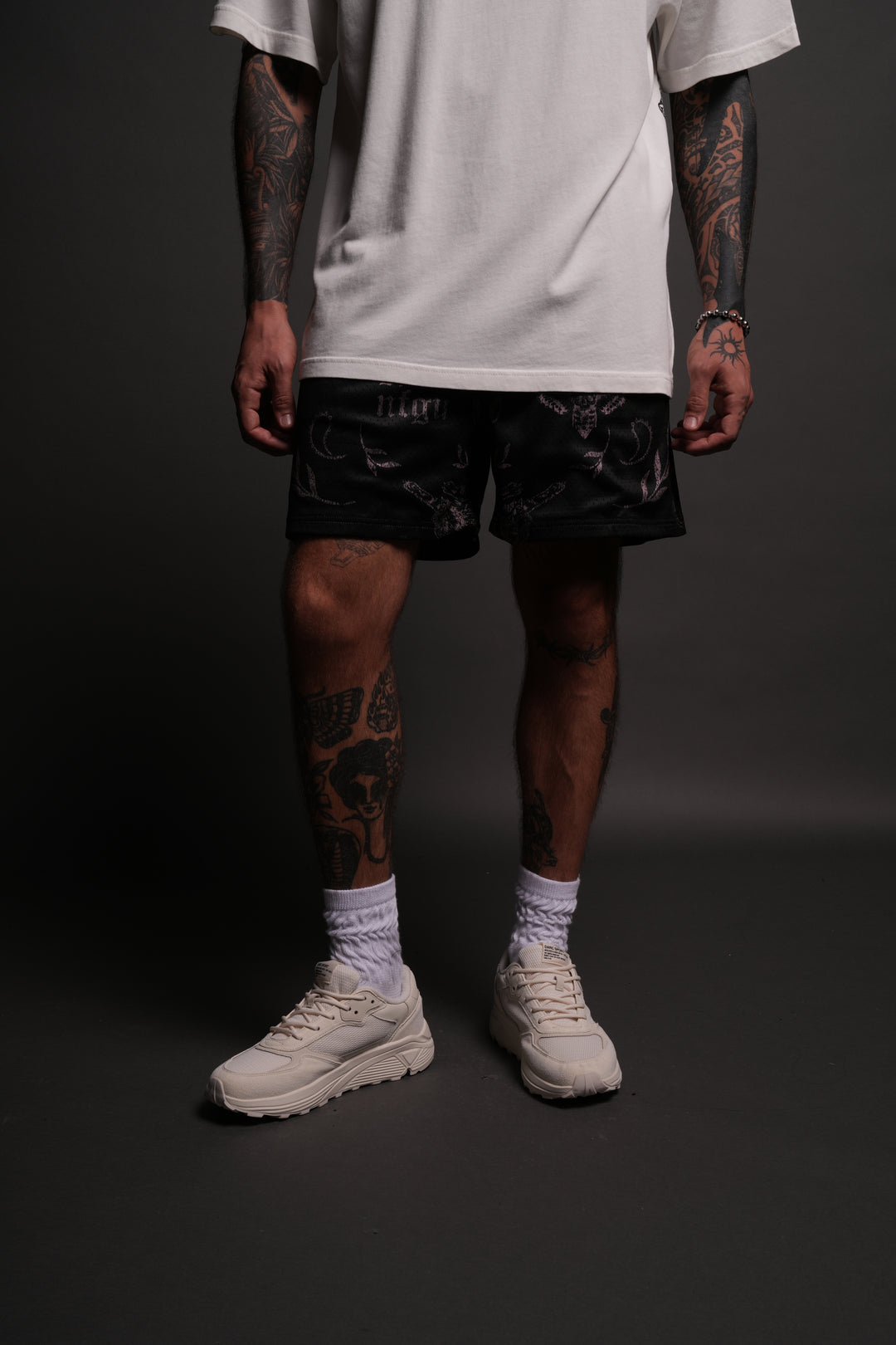 Just Look Up Mesh Shorts in Black