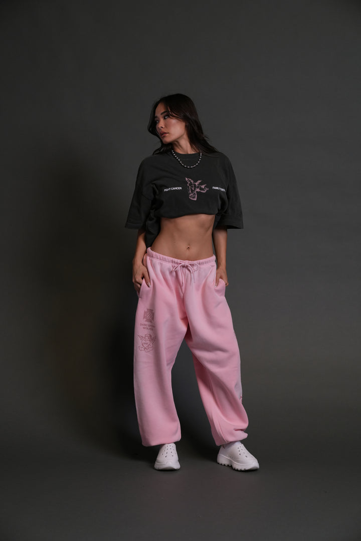 Fight Cancer NFGU "Premium" Oversized Tee in Wolf Gray