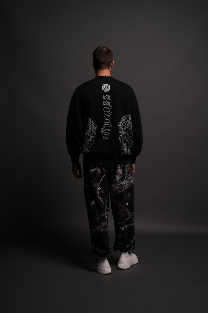 Alpha Wolf London Crewneck in Black