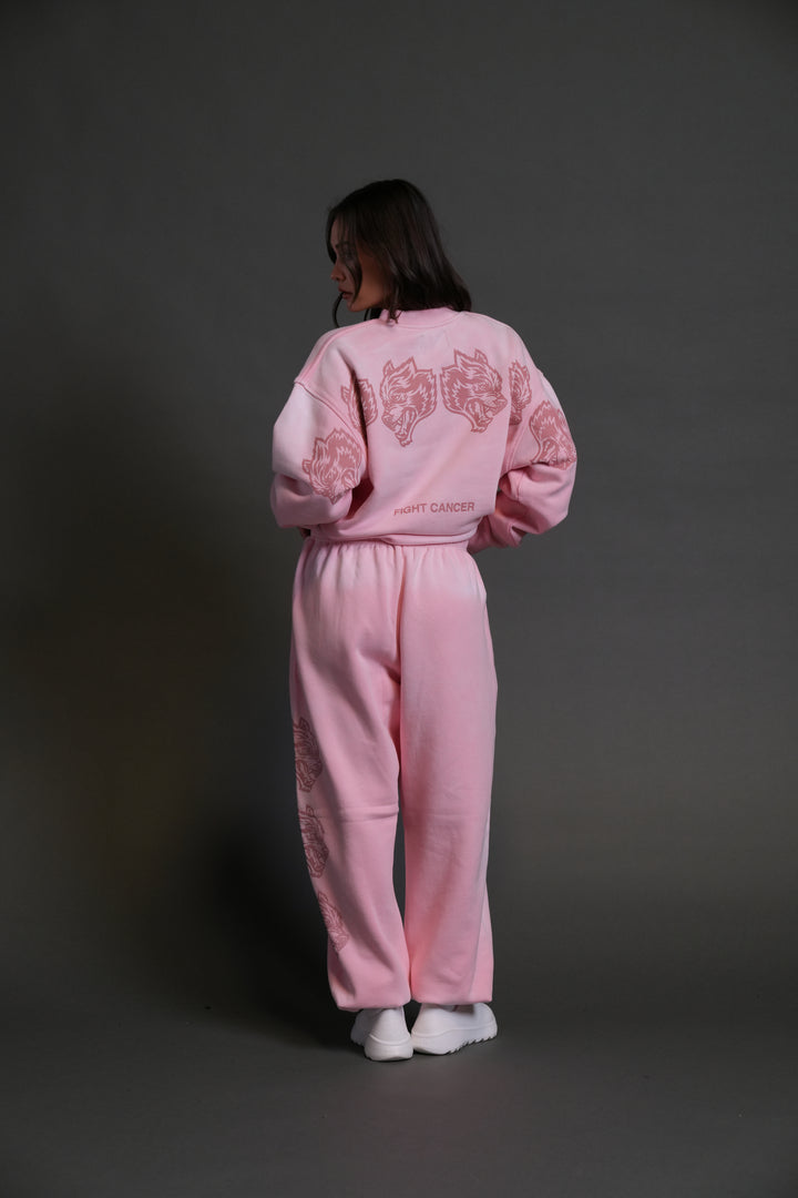 Wolves Have Your Back London Unisex Crewneck in Cherry Blossom Halo Wash