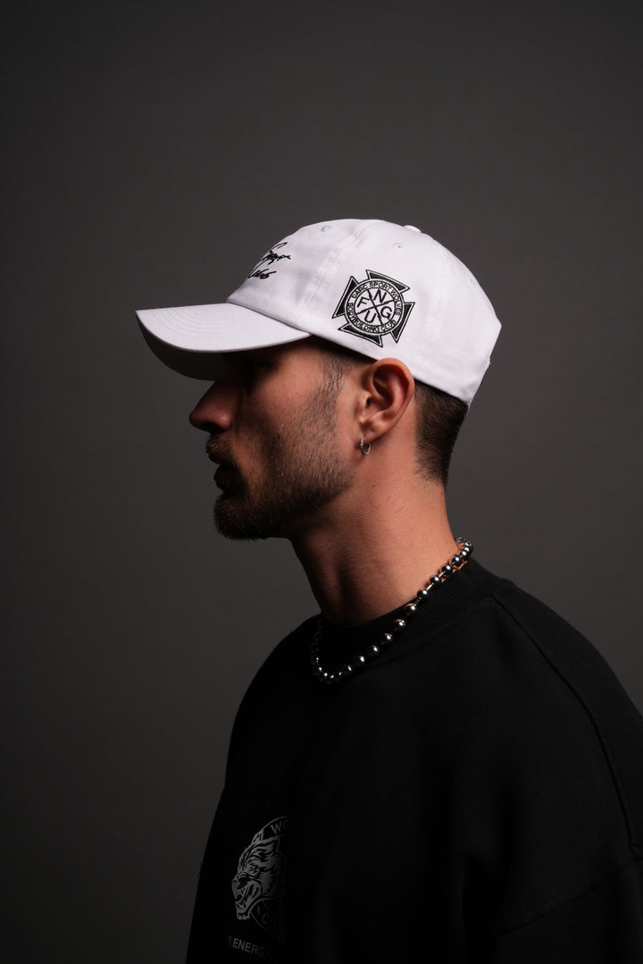 Written in Strength Dad Hat V2 in White