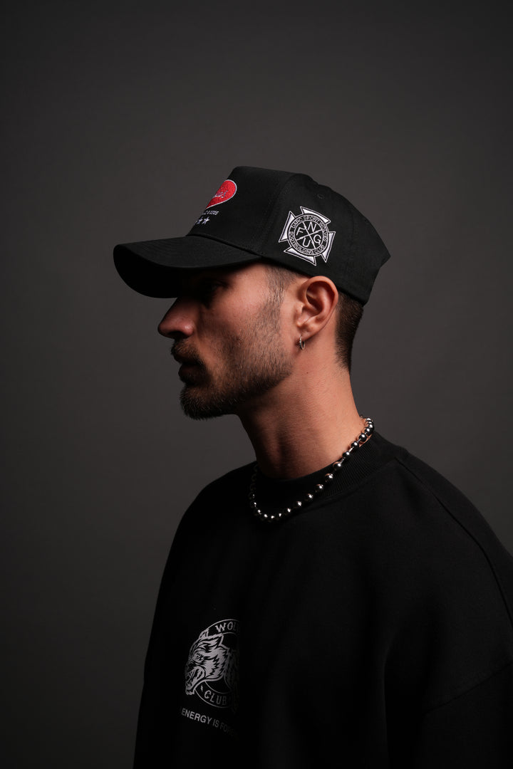 Us Forever 5 Panel Hat in Black