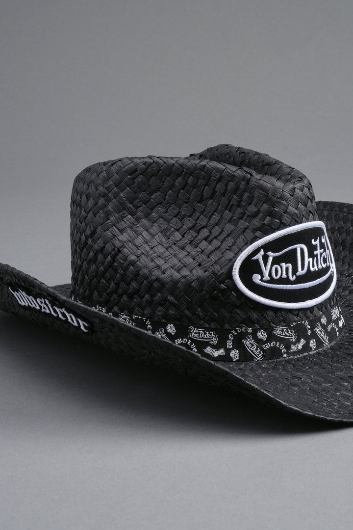 Wolves Von Dutch Cowboy Hat in Black