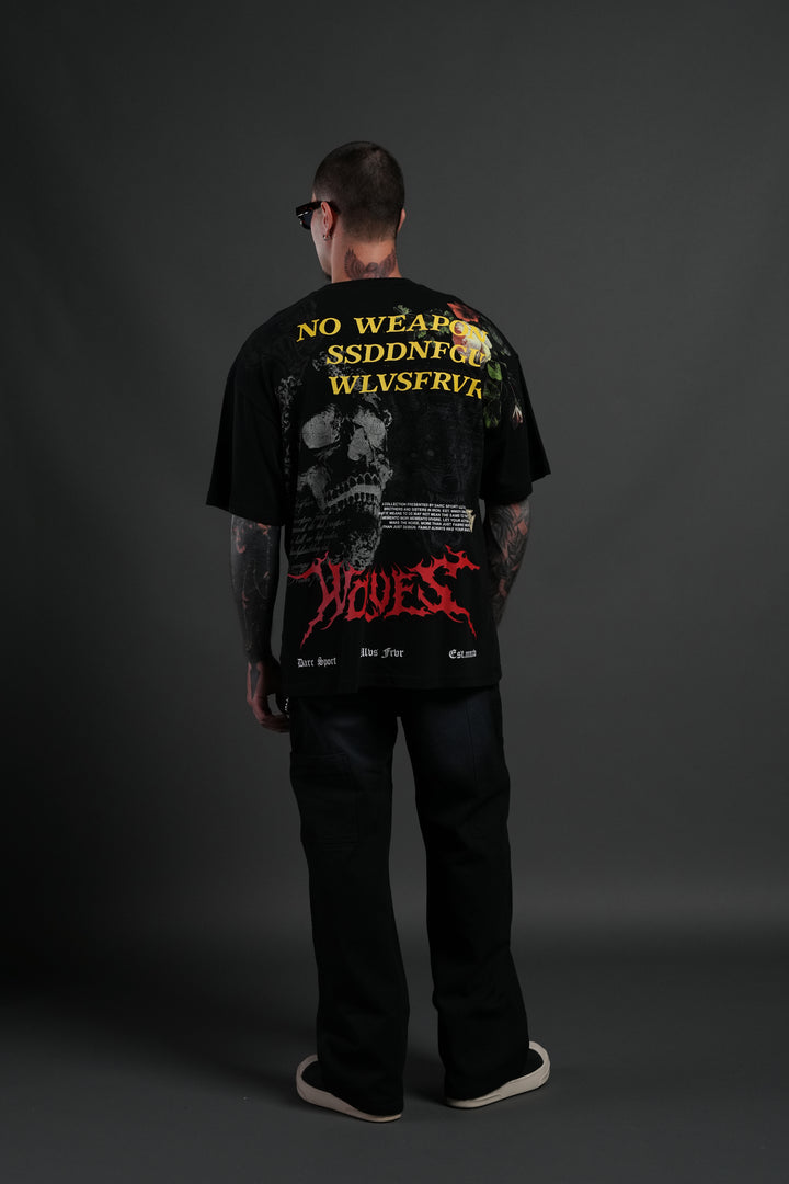 From Dust Premium Oversized Tee in Black