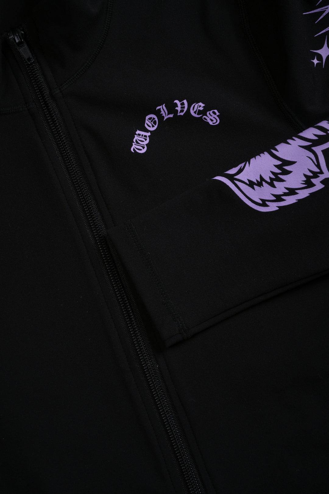 Guardian Cherub Tana "Energy" Zip Mockneck in Black/Purple