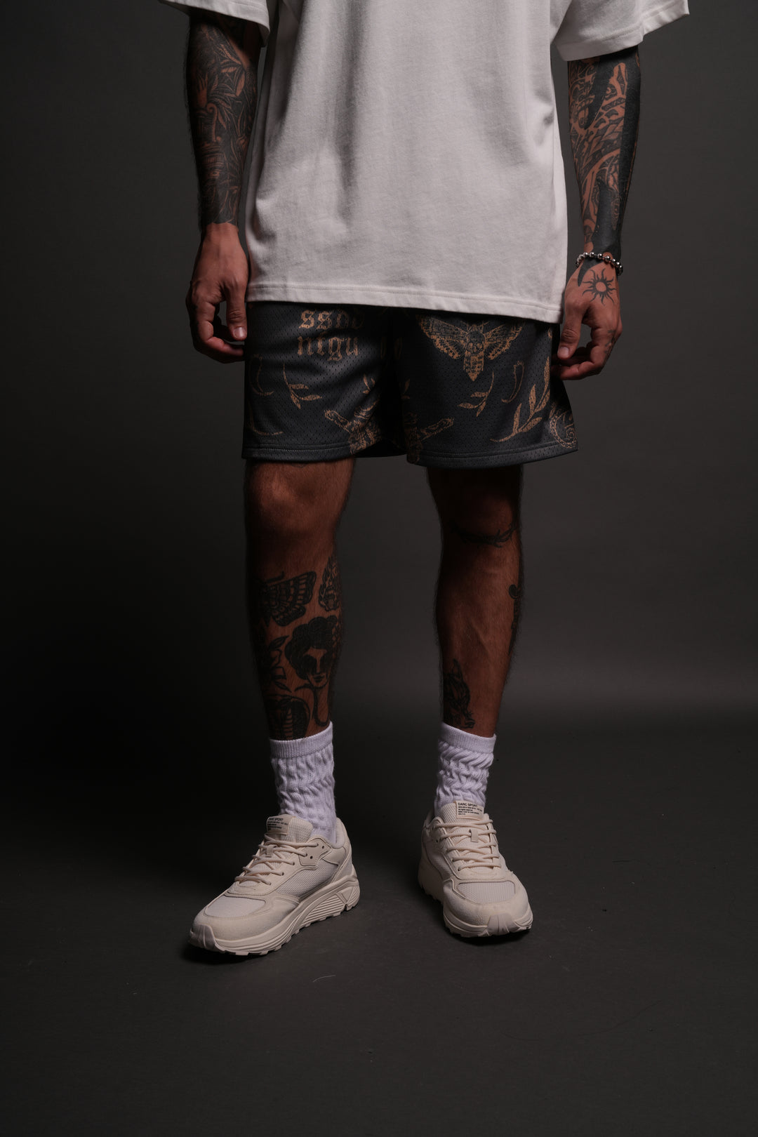 Just Look Up Mesh Shorts in Wolf Gray