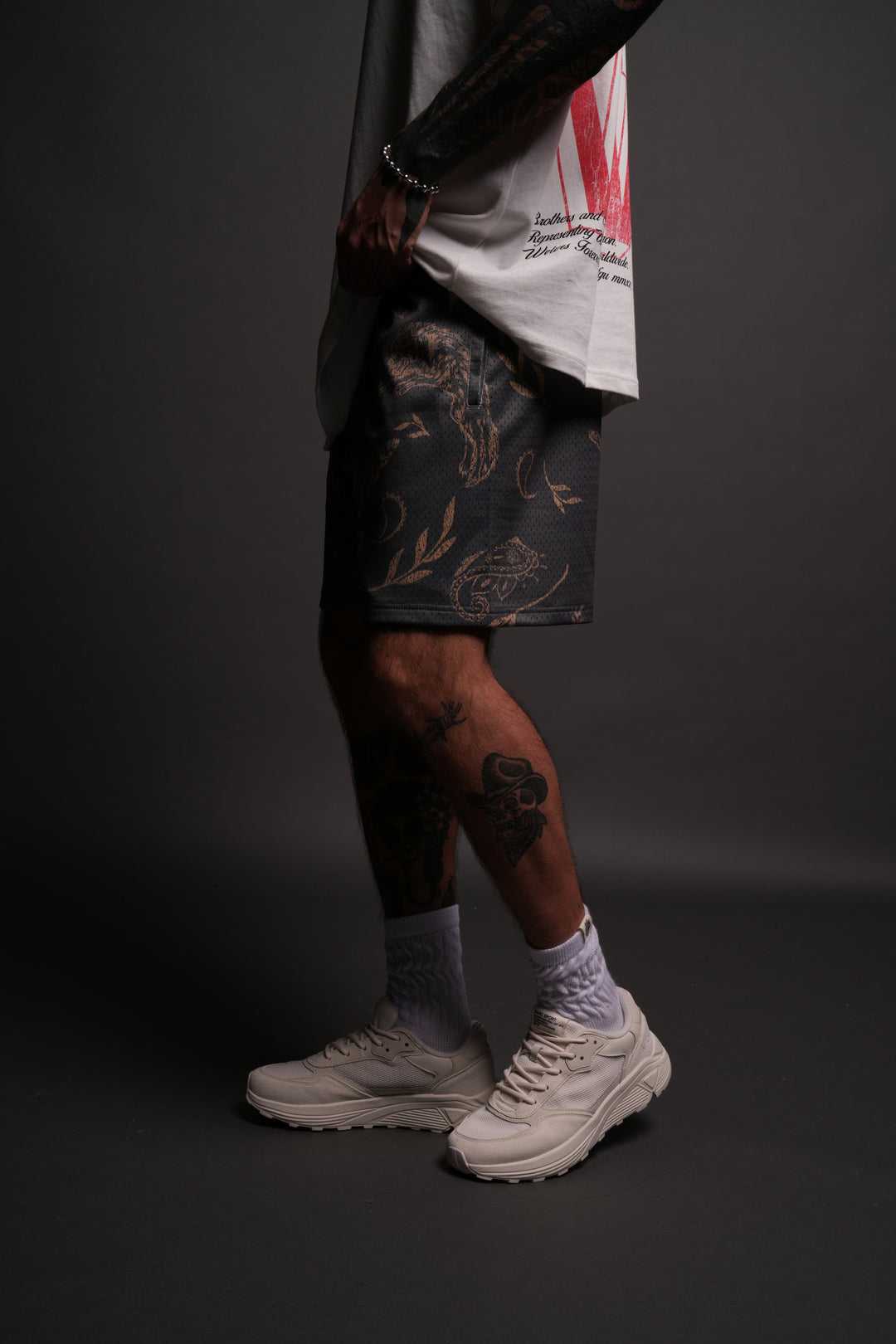 Just Look Up Mesh Shorts in Wolf Gray