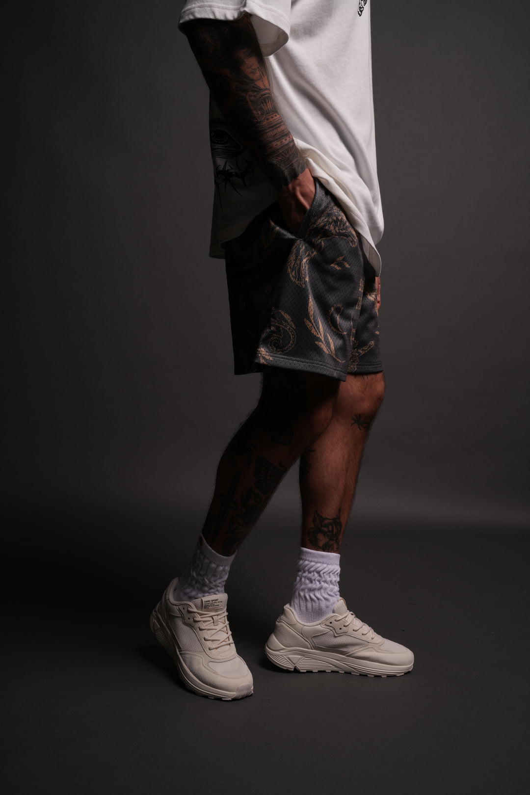 Just Look Up Mesh Shorts in Wolf Gray