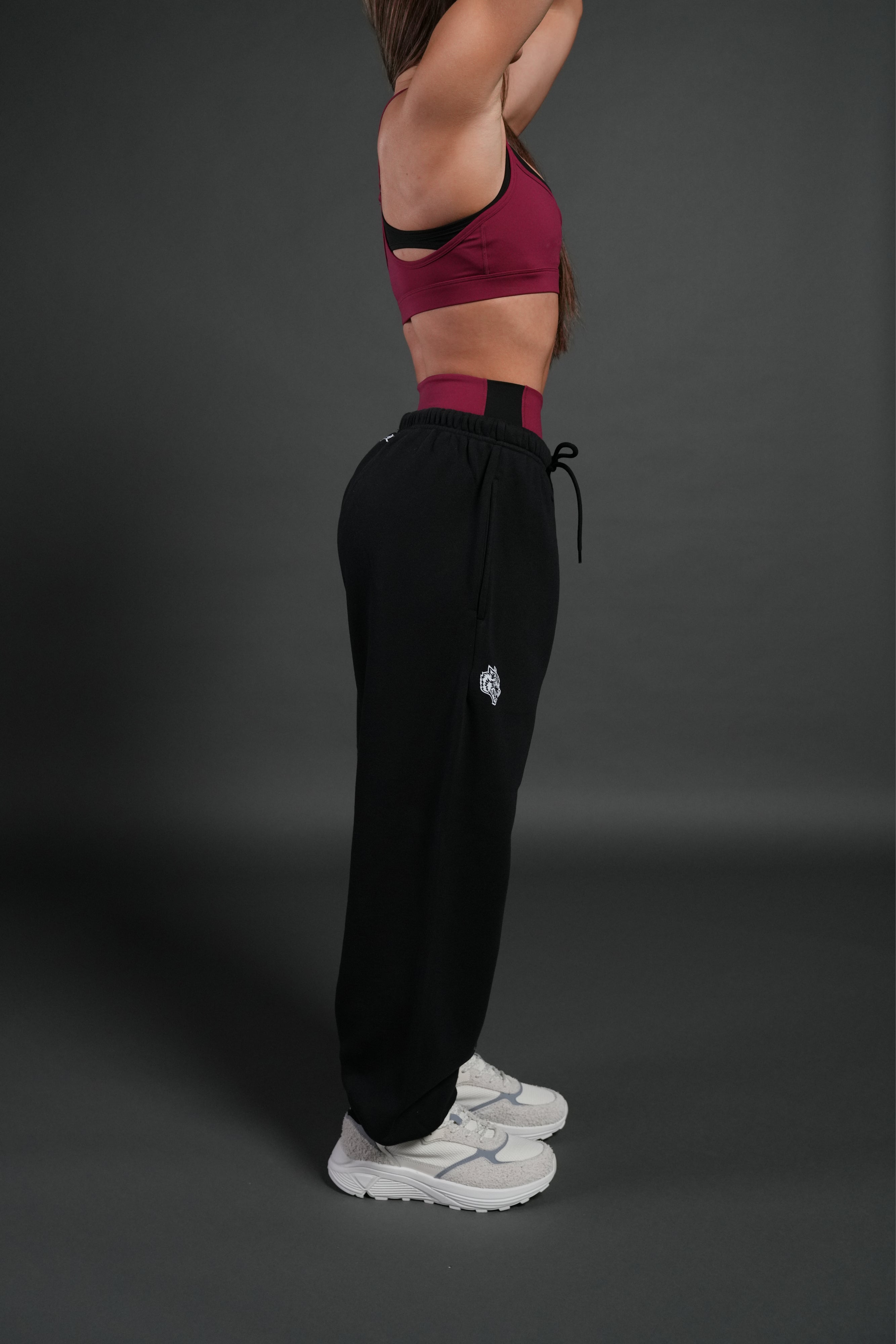 Heart Oath Unisex Lightweight Lounger Sweat Pants in Black