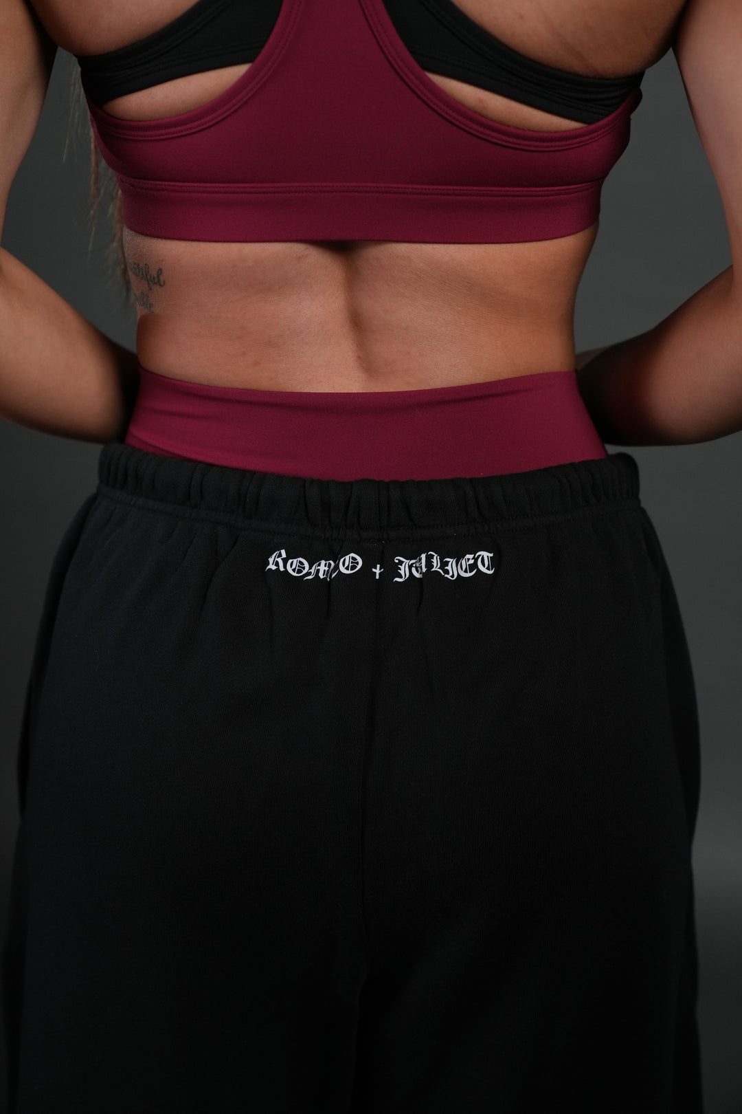 Heart Oath Unisex Lightweight Lounger Sweat Pants in Black