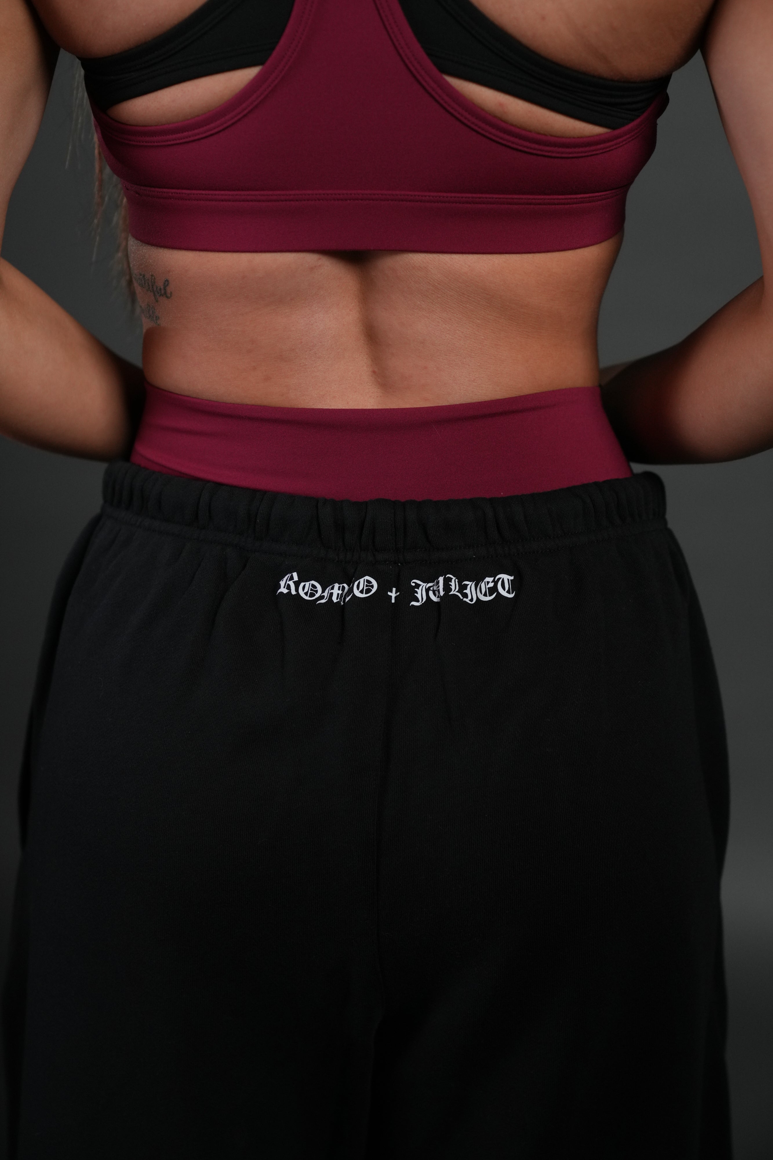 Heart Oath Unisex Lightweight Lounger Sweat Pants in Black