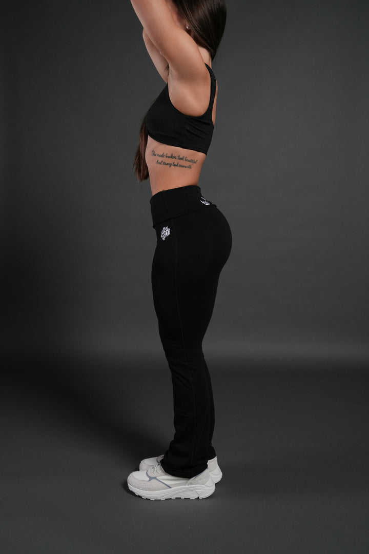 Wolves Pyramid Romy Foldover Pants in Black