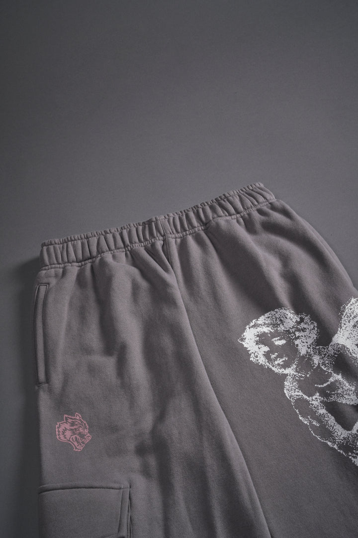 Guardian Cherub She Big Cozy Cargo Sweats in Dove Gray