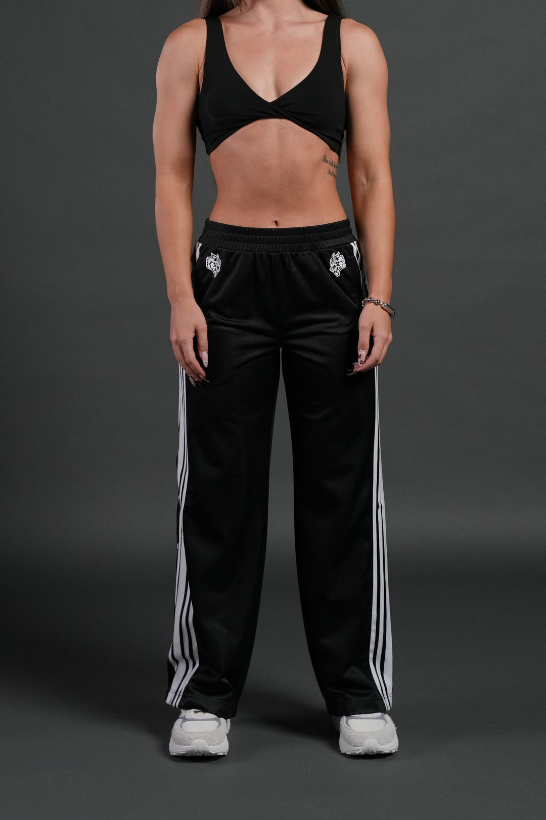 Dual Wolf "Juliette" Tearaway Track Pants in Black
