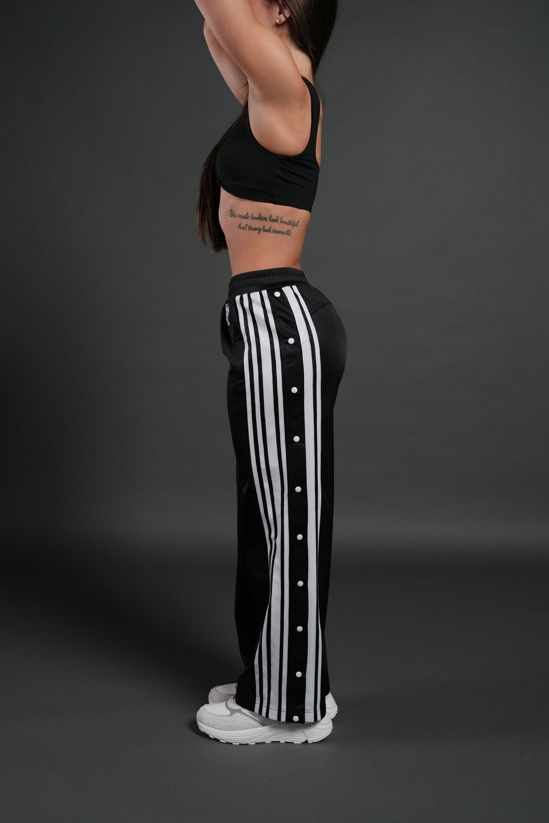 Dual Wolf "Juliette" Tearaway Track Pants in Black