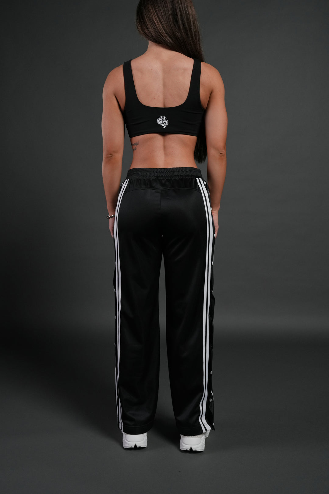 Dual Wolf "Juliette" Tearaway Track Pants in Black