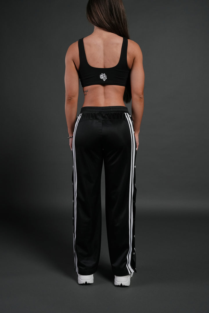 Dual Wolf "Juliette" Tearaway Track Pants in Black
