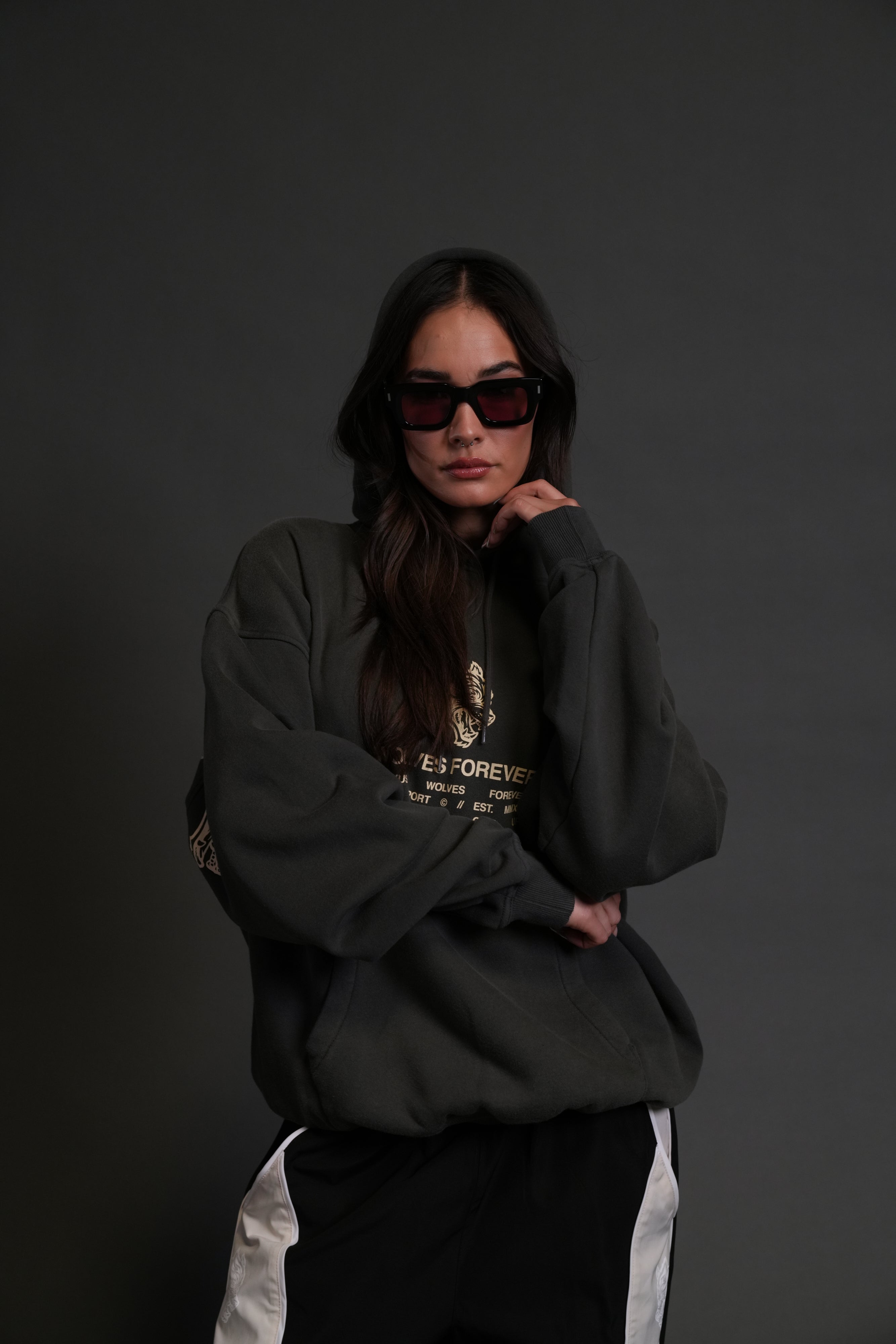 Wolves Have Your Back "Bishop" Hoodie in Wolf Gray Halo Wash