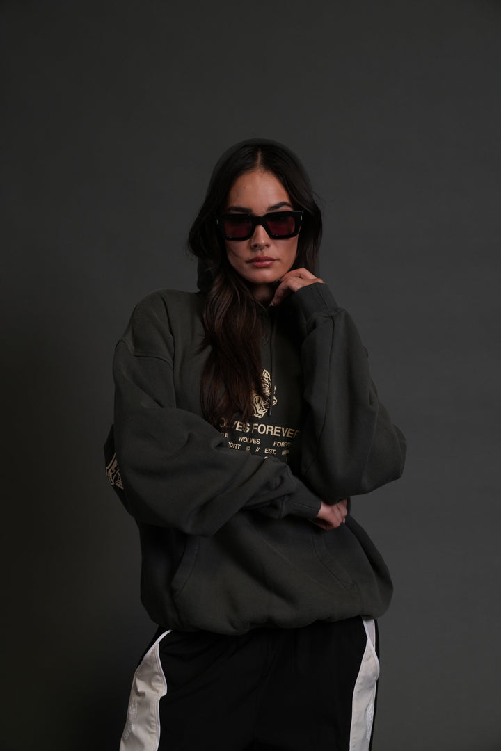 Wolves Have Your Back "Bishop" Hoodie in Wolf Gray Halo Wash