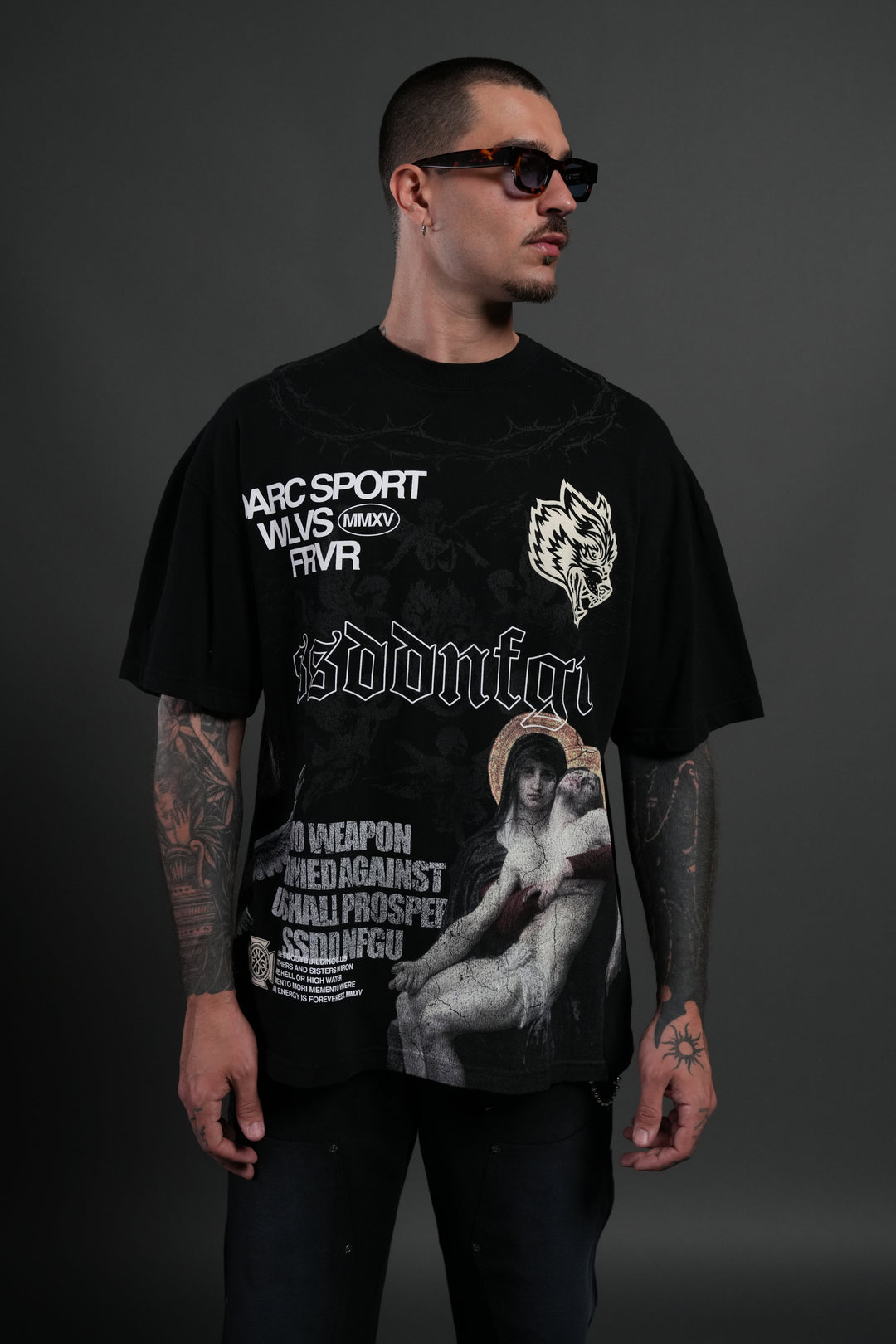 Creed Premium Oversized Tee in Black