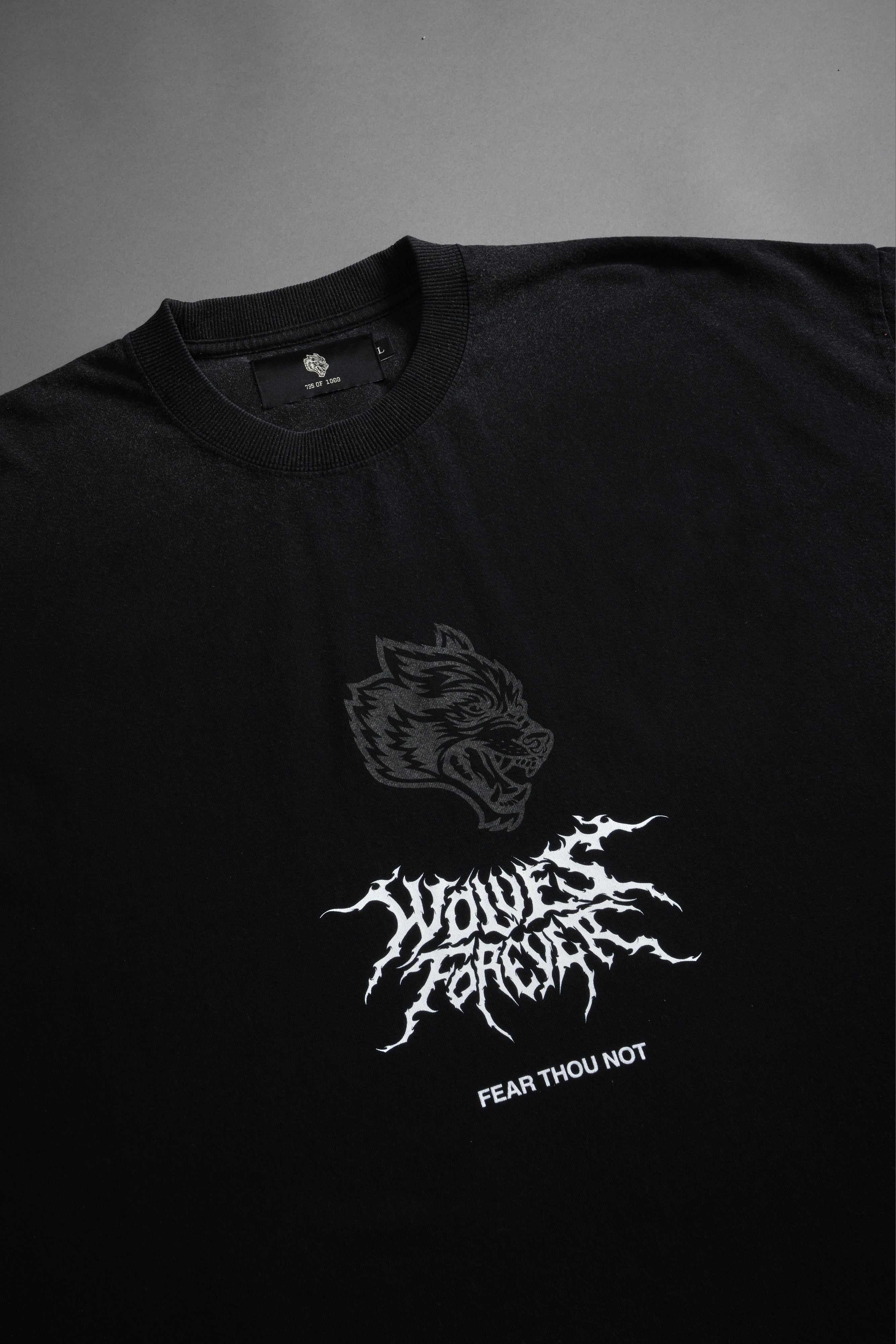 Casted Out Grunge Cut-Off Tee in Black