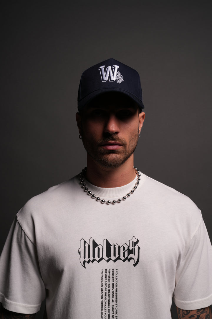 Our Flame 5 Panel Hat in Darc Blue