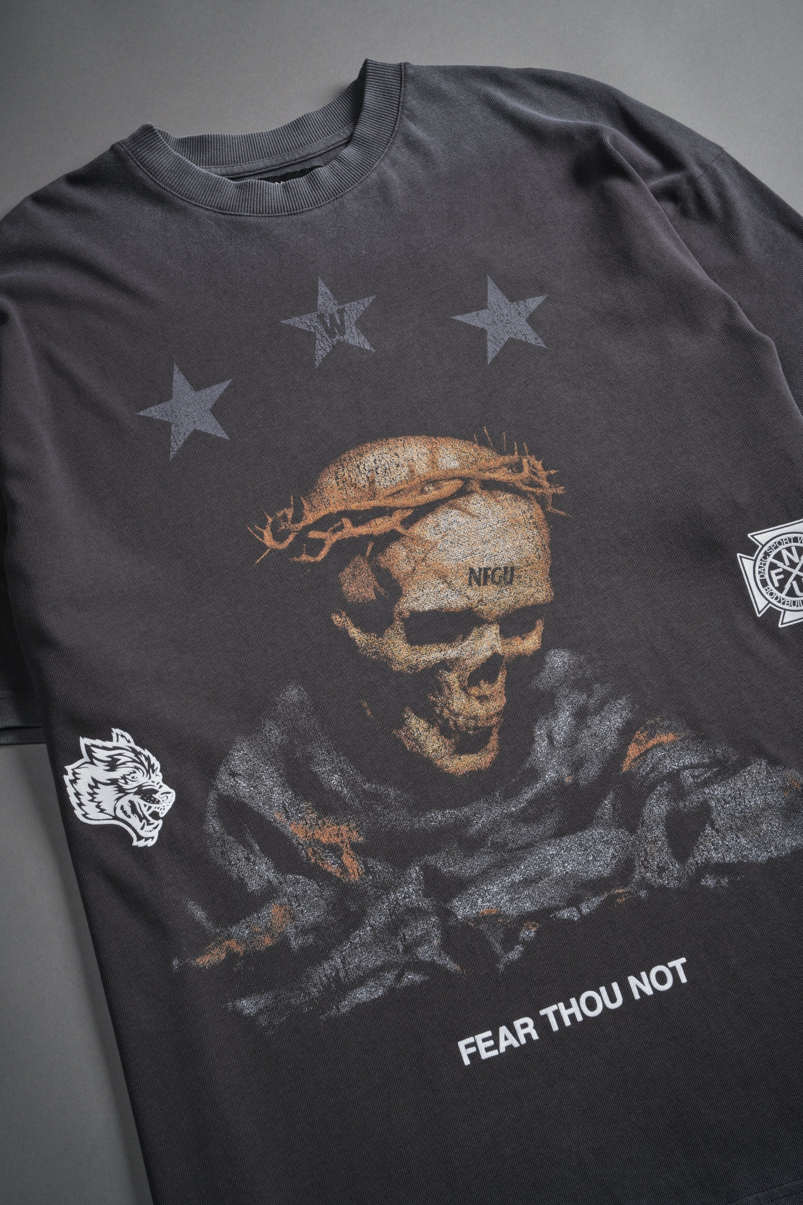 Fear Thou Not "Premium" Oversized Tee in Wolf Gray