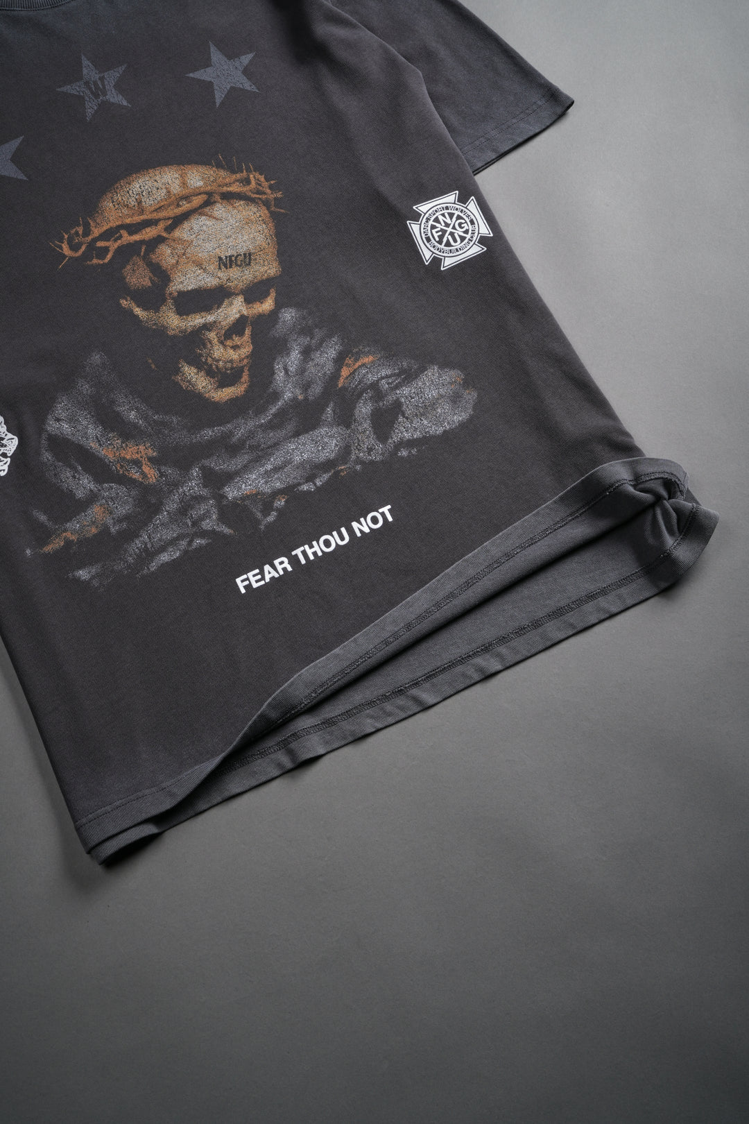 Fear Thou Not "Premium" Oversized Tee in Wolf Gray