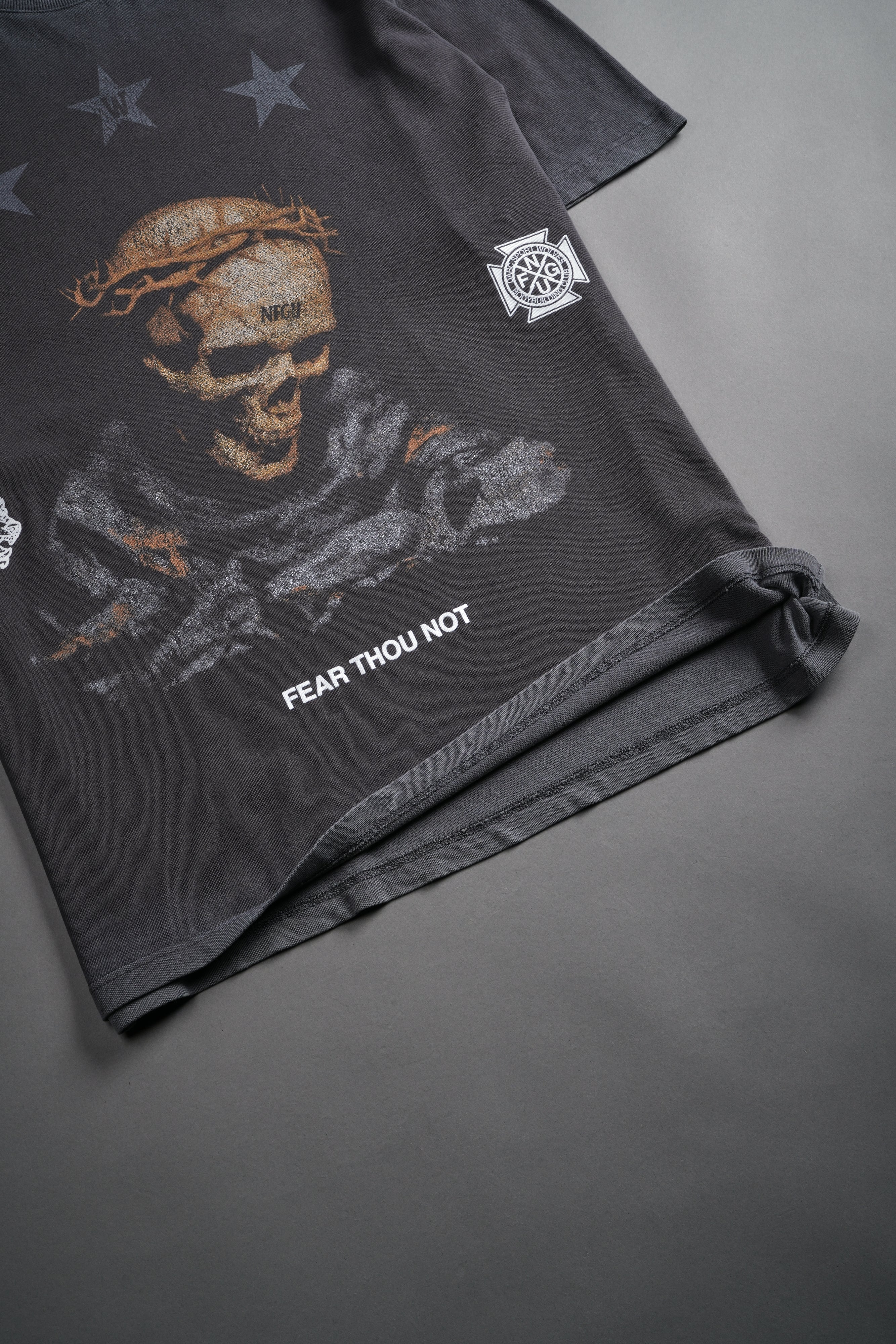 Fear Thou Not "Premium" Oversized Tee in Wolf Gray