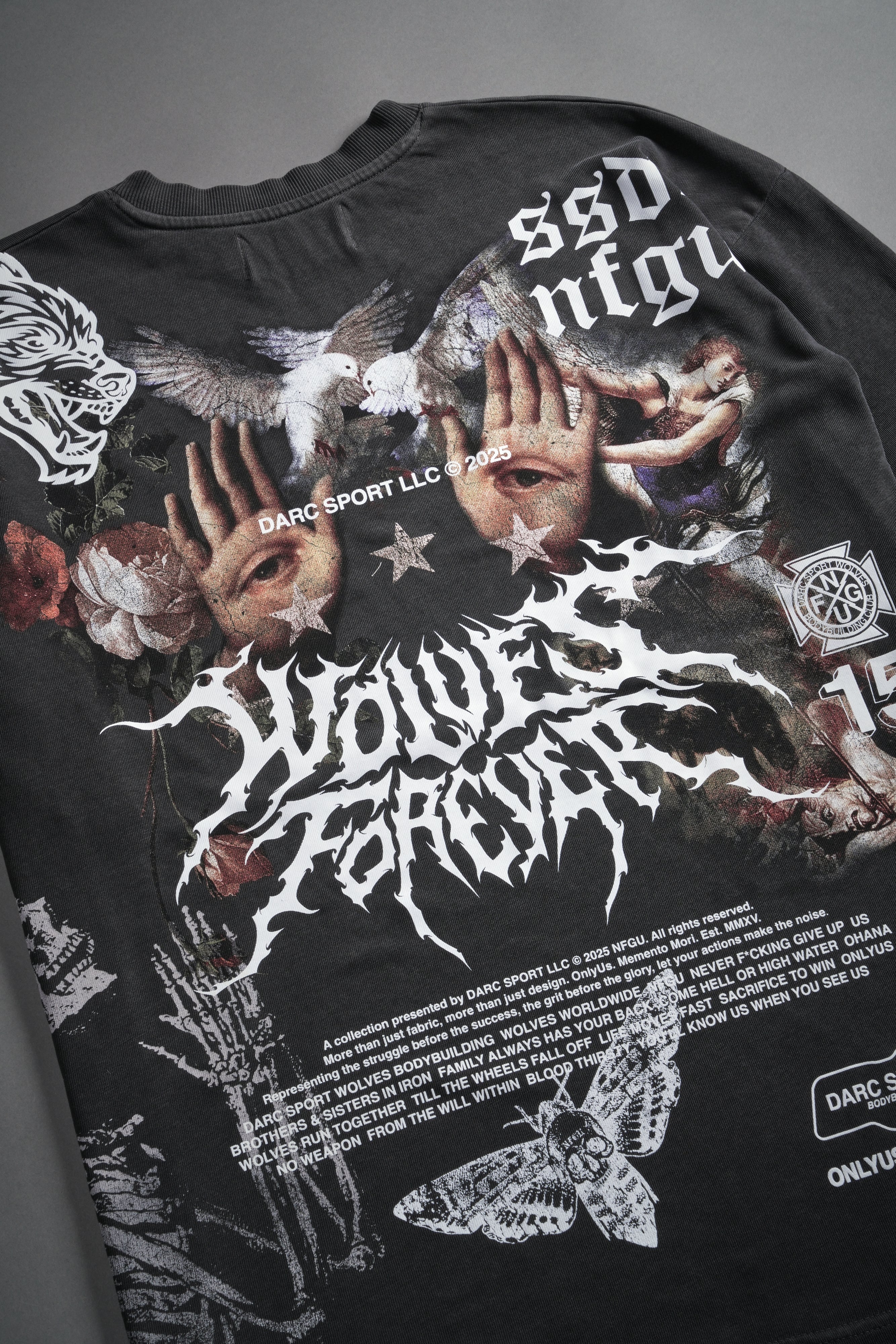 Born Stoic "Premium" Oversized Tee in Wolf Gray