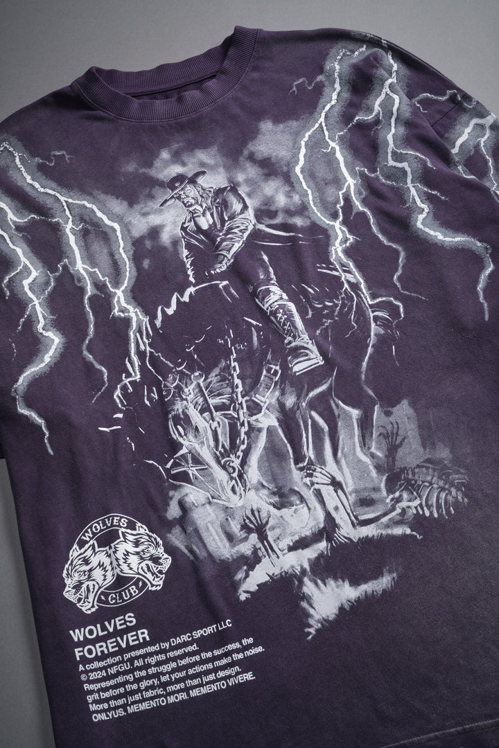 The Last Ride "Premium" Oversized Tee in Phantom Purple Sun Fade