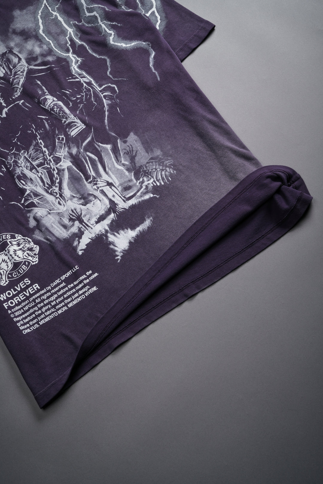 The Last Ride "Premium" Oversized Tee in Phantom Purple Sun Fade