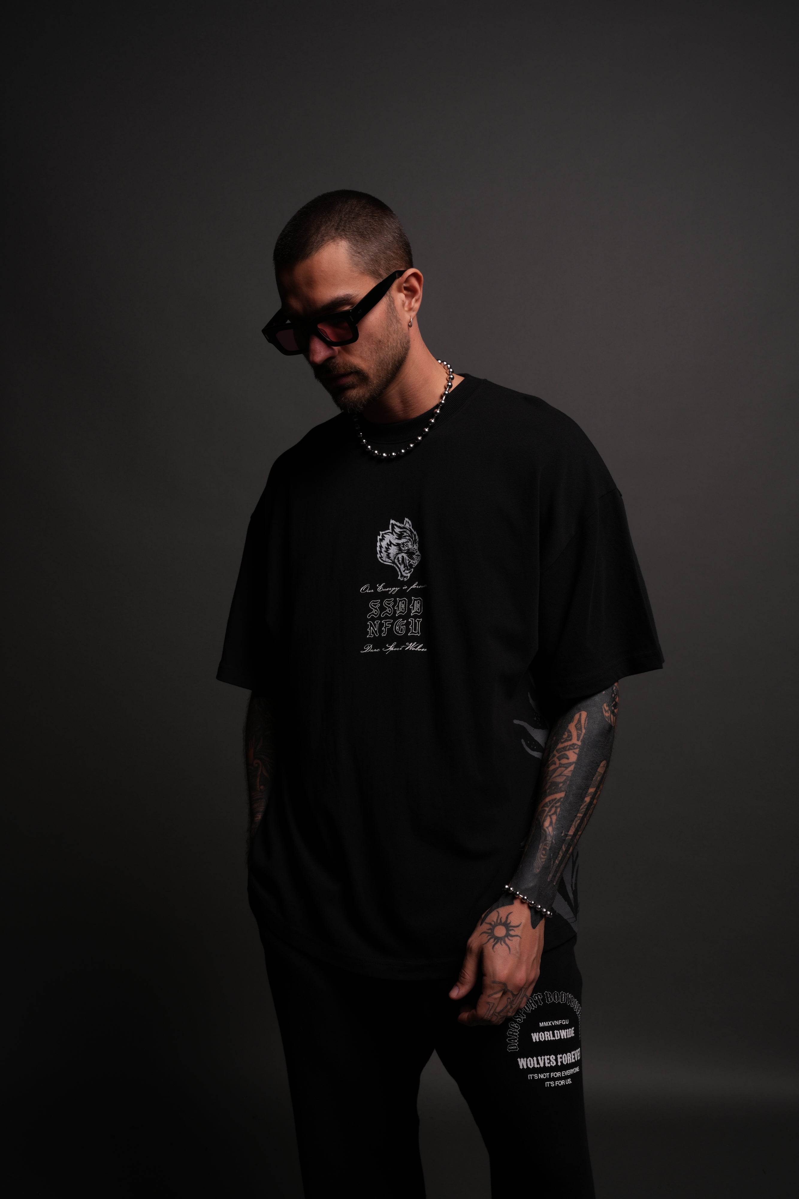 OnlyUs Forever "Premium" Oversized Tee in Black